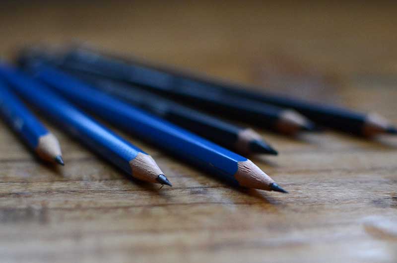 Image of art pencils for drawing realism.